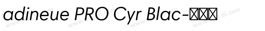 adineue PRO Cyr Blac字体转换